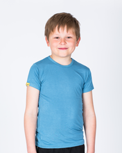 Last inn bildet i Galleri-visningsprogrammet, Bambus t-skjorte barn blå str 92
